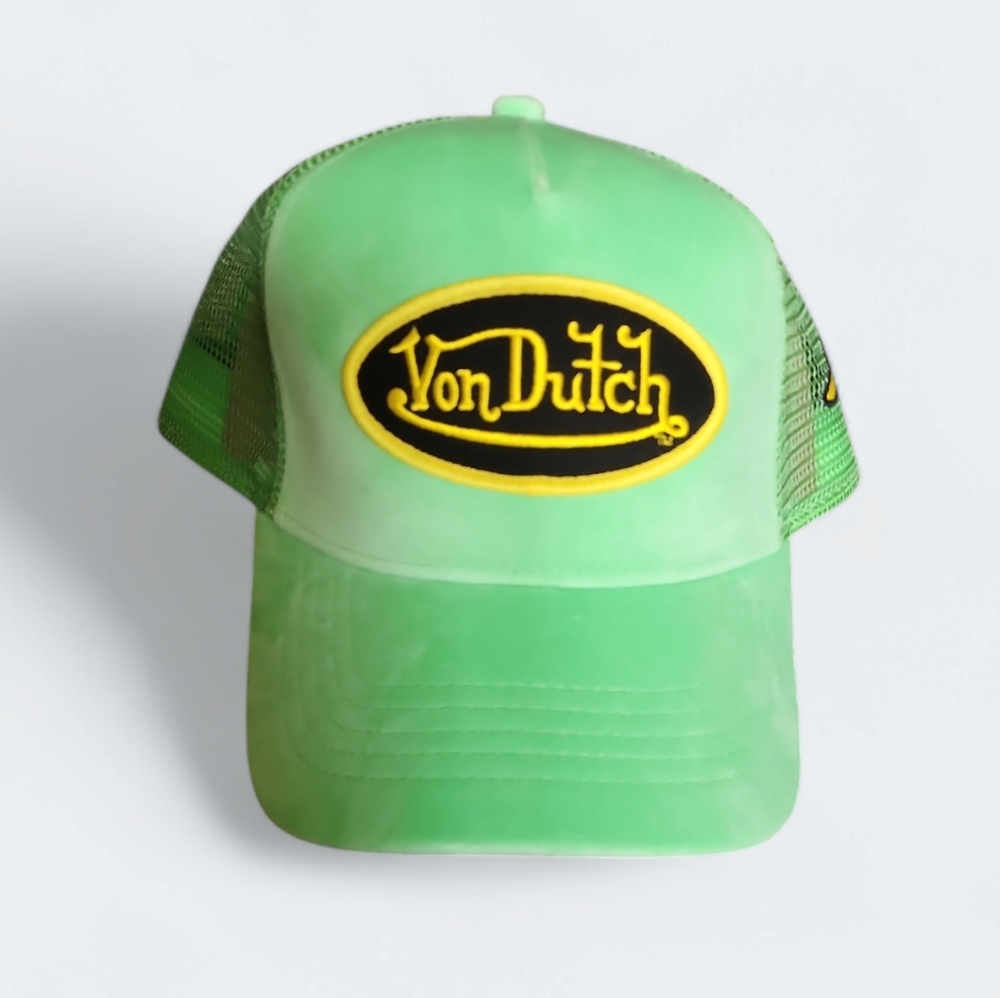COPY - Unisex Von Dutch Green Velvet Holly Wood Hat